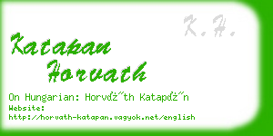 katapan horvath business card